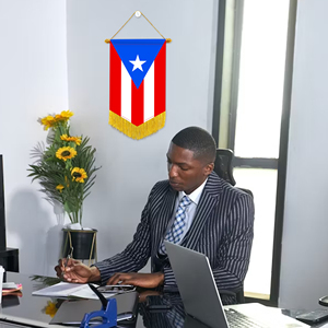 Wholesale Mini Pennant Car Flags 20x30cm Puerto Rico Wall Decor <b>Small</b> Ornaments Hanging Digital Printing Satin Material - Product Image 3