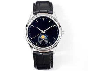 Men's Business Mechanical <b>Watch</b> Moon Phase Display Sapphire Crystal Dial Stainless Steel/Alloy <b>Case</b> Genuine Leather Band - Product Image 4