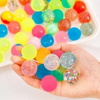 Jouets promotionnels, balles élastiques pour enfants, balles rebondissantes en caoutchouc de 27 mm, jouet rebondissant pour distributeur automatique
