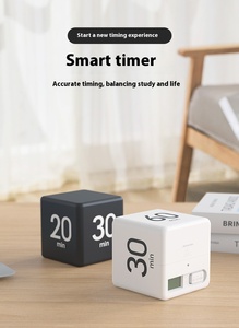 Temporizador Digital de Escritorio Pomodoro con Pantalla LED, Cubo Giratorio, Bloque Cuadrado, Temporizador de Cocina - Product Image 2
