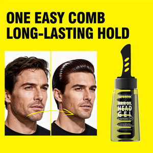 Gel per <span class=keywords><strong>Capelli</strong></span> Personalizzato a Marchio Privato, a Base d'Acqua, 260ml, Lunga Durata, Olio Lucidante per <span class=keywords><strong>Capelli</strong></span> da <span class=keywords><strong>Uomo</strong></span> <span class=keywords><strong>con</strong></span> Pettine Applicatore - Product Image 4