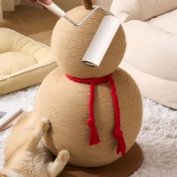 Griffoir pour chat de luxe en forme de gourde, mignon, en corde de chanvre, design vertical, avec boule, extra-haut, très durable, ne perd pas ses fibres