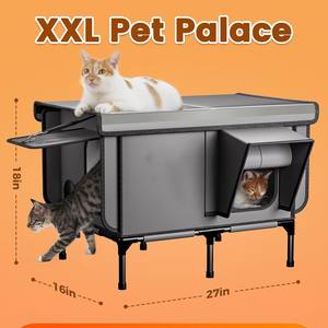 Casa <span class=keywords><strong>para</strong></span> Mascotas Elevada, Moderna, Aislada, Resistente a la Intemperie, con Calefacción, <span class=keywords><strong>para</strong></span> Gatos y <span class=keywords><strong>Perros</strong></span>, de Lujo, <span class=keywords><strong>para</strong></span> Interiores y Exteriores - Product Image 3