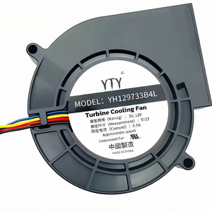 Ventilateur <span class=keywords><strong>YTY</strong></span> Super Violent à grande vitesse avec double roulement à billes, contrôle de température PWM à 4 fils, 12V 9cm 9733 - Product Image 1