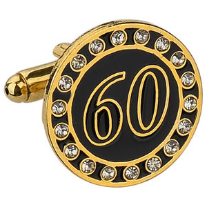 Fashionable Zircon Round <b>Cufflinks</b> - French Style Metal Alloy <b>Shirt</b> <b>Cufflinks</b> - Product Image 6