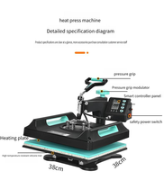 Nouvelle Machine de Marquage à Chaud et Transfert Thermique Haute Pression pour Vêtements d'Entrepreneurs et T-Shirts