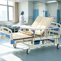 Lit médicalisé réglable à courbe complète pour la récupération post-opératoire, avec dossier inclinable, repose-jambes inclinable et base antidérapante, pour les établissements médicaux