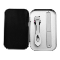 Set de Cortaúñas de Belleza, Cortaúñas Grandes y Pequeños de Acero Inoxidable, Lima de Uñas, Estuche de Hierro - Cortadores de Uñas Duraderos para Uso en Dedos de Manos y Pies