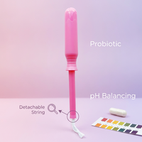 Kinzino Probiotic Tampons jetables en coton biologique équilibrant le pH, doux, écologiques, avec cordon détachable pour une extraction facile, hygiène féminine