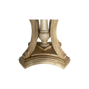 D195-150 phong cách Pháp Đất Nước cổ cổ điển phòng ăn rắn sồi bệ gỗ tròn bàn ăn - Product Image 3