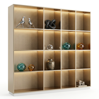 Étagère murale en acier inoxydable avec panneau en marbre rétroéclairé, éclairage LED, étagère de rangement murale pour salle de bain de luxe, décoration murale