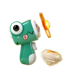 Niños brillan plástico libélula giratoria giroscopio lanzador juguete dinosaurio forma platillo volador pistola juguete al aire libre - Product Image 1