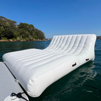 Lit de piscine gonflable de luxe en PVC sur mesure, transat flottant haut de gamme, grande capacité