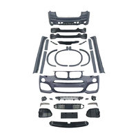 Kit carrosserie prêt à l'installation, pare-chocs avant noir brillant en PP, diffuseur arrière, style M Sport pour BMW X4 F26 2014-2018