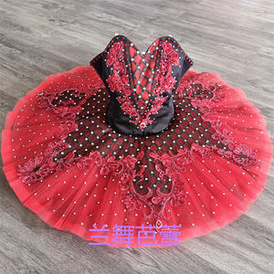 Nuove prestazioni da competizione per ragazze di taglia professionale da donna per adulti indossano un abito da Tutu di balletto <span class=keywords><strong>bordeaux</strong></span> in <span class=keywords><strong>velluto</strong></span> - Product Image 1