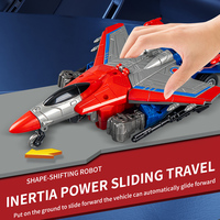 Jouets robots transformables, modèle d'avion à friction inertielle, véhicule jouet voiture pour enfants, jouet avion transformable pour garçon