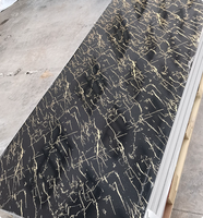 Planche en PVC marbré brillant, feuille de marbre UV, panneau stratifié 1220*2440mm, feuille de marbre PVC pour la décoration murale