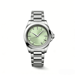 Montre de sport tout en acier inoxydable noir avec cadran vert et index lumineux Longinesing - Product Image 2