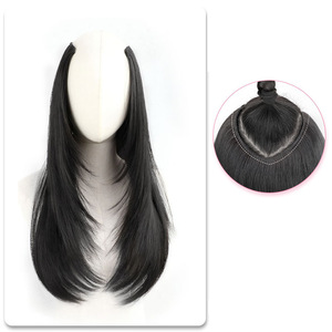 Extensions de cheveux une pièce pour femmes, lisses, densité 200 %, en fibre Kanekalon, invisibles, sans couture, volumineuses et épaississantes - Product Image 1