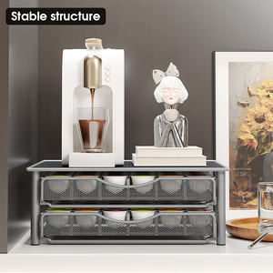 Organisateur de tiroir à dosettes de café système de rangement de panier coulissant pour Nespresso <span class=keywords><strong>Dolce</strong></span> <span class=keywords><strong>Gusto</strong></span> K-Cup Machine - Product Image 3