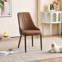 Chaises de salle à manger à coutures angulaires, panneau en losange allongé et structure stable pour la restauration en milieu hospitalier et les cafés de maisons de retraite