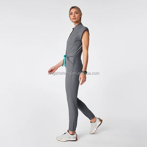 뜨거운 판매 2025 의료 점프 슈트 헤어 살롱 사용자 정의 한 조각 간호 스크럽 병원 및 치과 진료소 점프 슈트 여성 유니폼 - Product Image 3