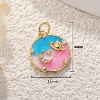 P99 Nuevo Charm de Joyería para Mujer, Chapado en Oro de 18K sobre Latón, con Esmalte Rosa, Diseño Romántico Cristiano de Mariposa, Corazón y Concha, Estilo Lindo, Moderno y Temático de Comida