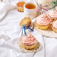 100 pièces de pics à cocktail écologiques en bambou, bâtonnets de feux d'artifice, décorations de gâteaux, fournitures pour bar et fêtes