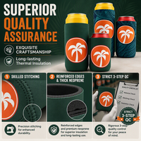 Support isotherme pliable en néoprène personnalisé pour canettes et bouteilles – Vente en gros OEM