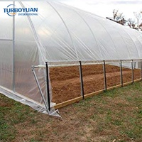 Film de remplacement en polyéthylène tissé (HDPE) transparent/clair de 12 mil, robuste, de marque, pour couvertures de serres, avec bords renforcés et coupés