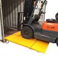 Rampe de conteneur robuste de 8 tonnes, plaque en acier pour quai, pour le chargement et le déchargement par chariot élévateur, plateforme de rampe haute capacité