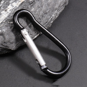 Mousqueton portable en aluminium avec logo imprimé en typographie personnalisée, idéal pour l'escalade, le camping, la randonnée, les sports, en polyester coloré - Product Image 2