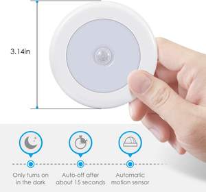 Lampu malam/lampu dinding Led, Sensor cerdas dalam ruangan kamar tidur 6 Led Sensor gerak lampu malam - Product Image 3