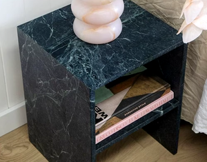 Đá Cẩm Thạch bedstand cạnh giường ngủ màu hồng Onyx bảng đen đá cẩm thạch giường bên bảng nightstand tùy chỉnh đêm đứng - Product Image 5