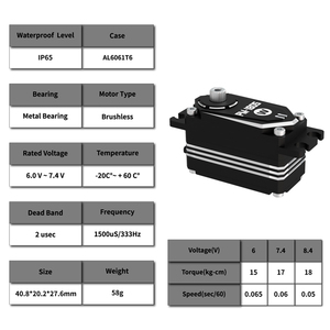 PM-1805W Nieuwe Borstelloze Motor Hv Waterdichte Low Profile Digitale <span class=keywords><strong>Servo</strong></span> - Product Image 2