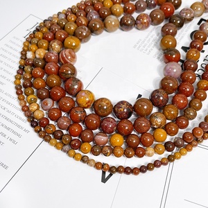 Cuentas Sueltas de Ágata Roja Natural de Estado de Guerra para la Fabricación de Joyas, Jaspe Orbicular, Pulseras DIY, Collar con Cuentas - Product Image 5