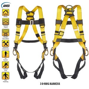 Harnais de sécurité en polyester à 5 points pour tout le <span class=keywords><strong>corps</strong></span>, certifié CE, ceinture de protection contre les chutes, anneau en D en aluminium, résistance à la rupture de 1500 kg, 150 kg - Product Image 5