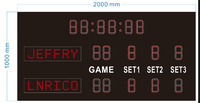 Tableau de score LED KENSUN pour padel, affichage à deux couleurs de 6 pouces, étanche IP54, luminosité 5500cd, contrôle par application mobile WiFi