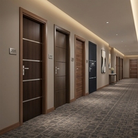Porte en bois ignifuge, design moderne, insonorisée, porte en bois résistante au feu, homologuée UL EN, résistance au feu 20/30/45/60/90 minutes pour hôtel
