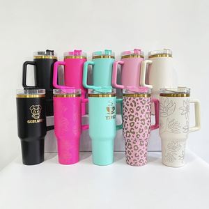 Vasos de Regalo Navideños de Gran Capacidad, Venta al por Mayor, Logotipo Personalizado, Vaso Térmico de Acero Inoxidable Moderno de 40 oz para Auto - Product Image 1