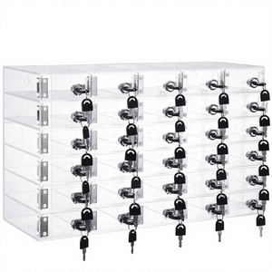 Casier de rangement pour téléphones portables à 30 emplacements verrouillable, en acrylique robuste, avec boîte de rangement pour téléphones portables, idéal pour les bureaux et usines de taille moyenne - Product Image 1