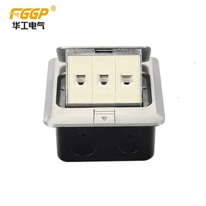 <span class=keywords><strong>Prise</strong></span> de sol Fggp en aluminium <span class=keywords><strong>avec</strong></span> 2 prises AC et 3 ports <span class=keywords><strong>USB</strong></span>, <span class=keywords><strong>prise</strong></span> RJ45 et réseau SDK - Product Image 1