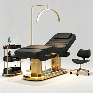 Modern Luxury Beauty Salon Furniture with <b>LED</b> Foot Control Electric Black Spa Facial Care <b>Bed</b> Medical Facial Massage <b>Bed</b> - Product Image 3