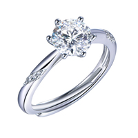 Bagues de fiançailles et de mariage de luxe en moissanite Kirin pour femmes, en argent sterling 925 plaqué rhodium, 2,3 g, bijoux de fête