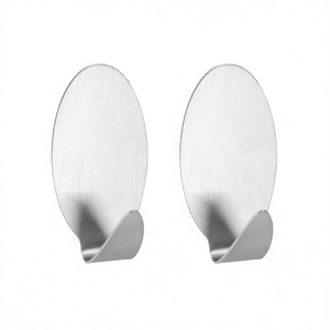 Metaltex <b>Wall</b> <b>Hooks</b> Jumbo Stainless Steel 2 Pack Heavy Duty For Indoor Outdoor Use - Product Image 2