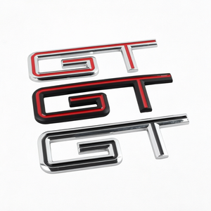 3D GT โครเมียมโลหะสติกเกอร์ติดรถยนต์ตราสัญลักษณ์ท้ายรถโลโก้ด้านหลังสำหรับฟอร์ด มัสแตง เชลบี้ GT500 GT350 F150 - Product Image 1