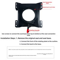 Universel 360 °   Plaque pivotante en acier à profil bas, adaptateur de base rotative pour siège, pour modification de fourgonnette, camping-car, SUV, voiture