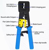 Kit d'outils réseau EZ RJ45 RJ11 RJ12, testeur de câble LAN, outil de réparation Ethernet, outil de sertissage avec jeu de fiches modulaires