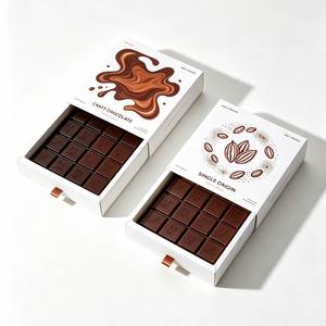FX Elegant Eco-Friendly Biodegradable Chocolate Packaging Box White Card Stock See Window Personalized Brand Printing Reusable - Product Image 1