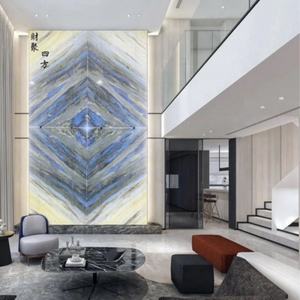 Pietra BOTON pietra naturale <span class=keywords><strong>sfondo</strong></span> di marmo per TV Premium decorativo blu lastre di marmo da parete - Product Image 3